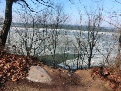 Chesapeake Bay partially frozen-marker near this point. Click for full size. Chesapeake Bay partially frozen-marker near this point image. Click for full size.