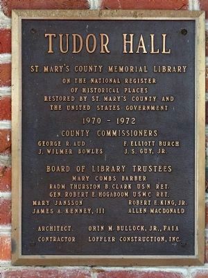 Tudor Hall image. Click for full size.