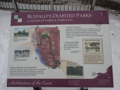 Buffalo's Olmsted Parks Marker image. Click for full size.