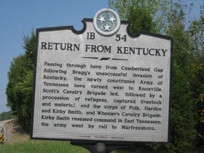 Return From Kentucky Marker image. Click for full size.