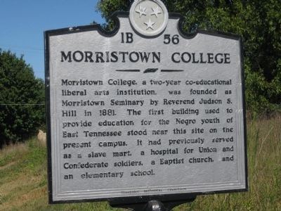 Morristown College Marker image. Click for full size.