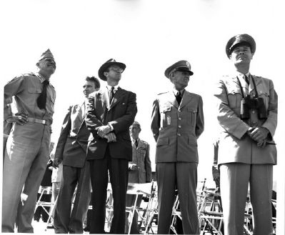 Major General Ira Platt Swift (second from right) image. Click for full size.