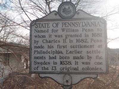 State of Pennsylvania Marker. Click for full size. State of Pennsylvania Marker image. Click for full size.