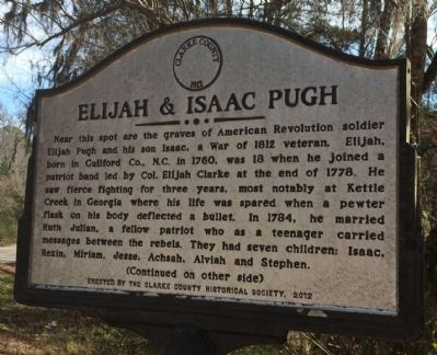 Elijah & Issac Pugh Marker (Side 1) image. Click for full size.