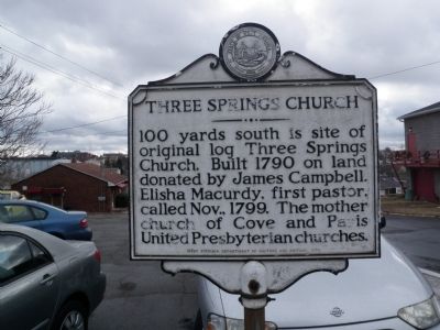 Three Springs Church Marker. Click for full size. Three Springs Church Marker image. Click for full size.