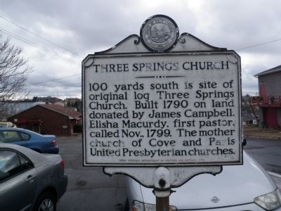 Three Springs Church Marker image. Click for full size.