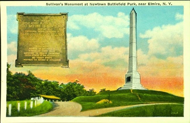 <i>Sullivan's Monument at Newtown Battlefield Park, near Elmira, N.Y.</i> image. Click for full size.