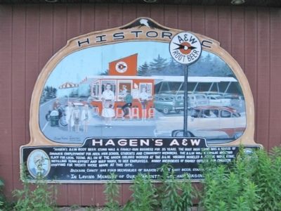 Hagen's A&W Marker. Click for full size. Hagen's A&W Marker image. Click for full size.