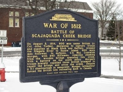 Battle of Scajaquada Creek Bridge Marker image. Click for full size.
