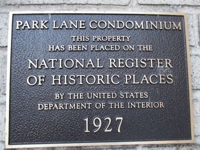 Park Lane Condominium Marker image. Click for full size.
