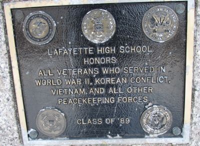 Plaque on Back of Memorial image. Click for full size.