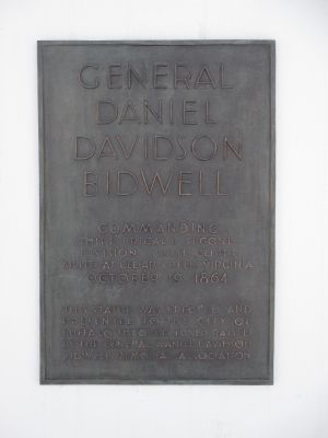 General Daniel Davidson Bidwell Memorial Plaque image. Click for full size.