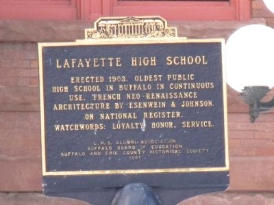Lafayette High School Marker. Click for full size. Lafayette High School Marker image. Click for full size.