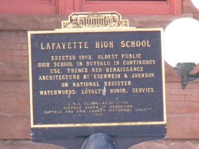 Lafayette High School Marker image. Click for full size.