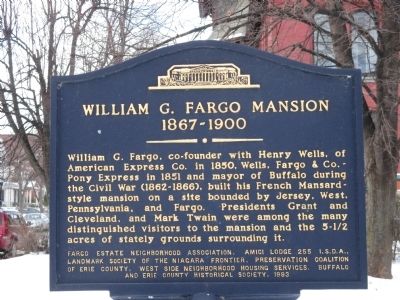 William G. Fargo Mansion Marker image. Click for full size.