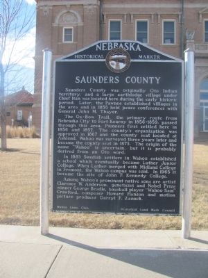 Saunders County Marker image. Click for full size.