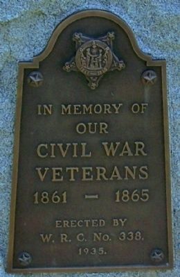 Fort Recovery Civil War Veterans Memorial image. Click for full size.
