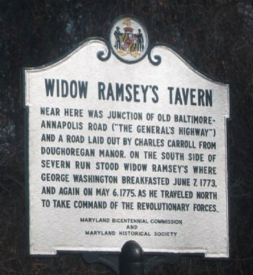 Widow Ramsey�s Tavern Marker image. Click for full size.