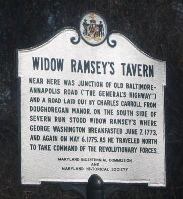 Widow Ramseys Tavern Marker image. Click for full size.