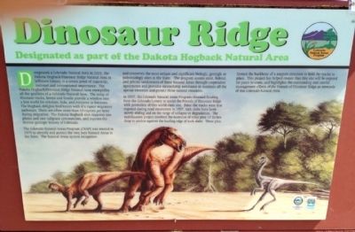Dinosaur Ridge Marker. Click for full size. Dinosaur Ridge Marker image. Click for full size.