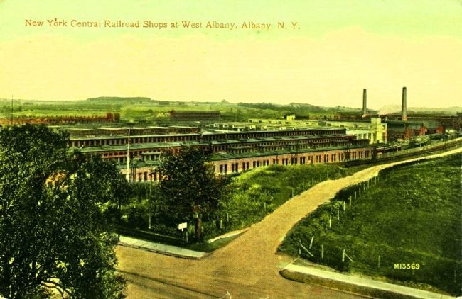 <i>New York Central Railroad Shops at West Albany, Albany, N.Y.</i> image. Click for full size.