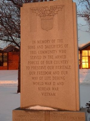 Riverside Park WWII, Korea, Vietnam Memorial image. Click for full size.