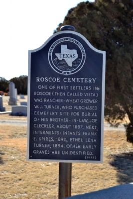 Roscoe Cemetery Marker image. Click for full size.