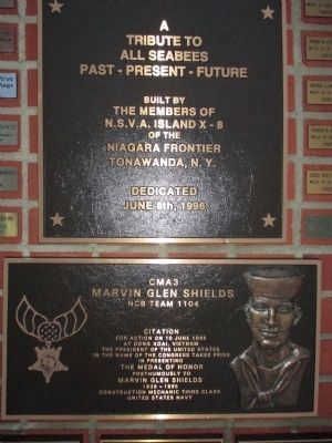 Dedication and Medal of Honor Plaques image. Click for full size.
