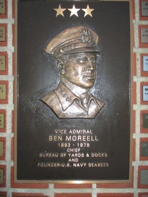 Vice Admiral Ben Moreel Plaque image. Click for full size.