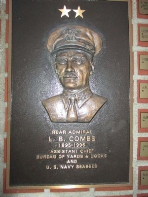 Rear Admiral L.B. Combs PLaque image. Click for full size.