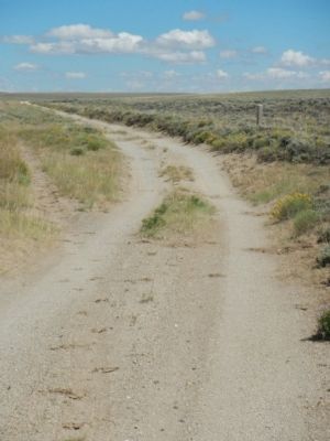 The Oregon-California Trail looking east. image. Click for full size.