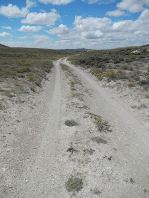 The Oregon-California Trail looking east from South Pass.. Click for full size. The Oregon-California Trail looking east from South Pass. image. Click for full size.