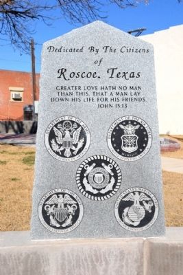 Roscoe Veterans Memorial image. Click for full size.