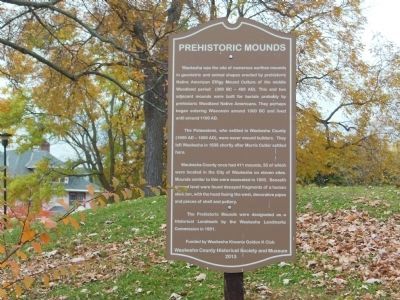 New Prehistoric Indian Mound Marker. Click for full size. New Prehistoric Indian Mound Marker image. Click for full size.