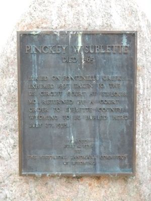 Pinckey W. Sublette Marker. Click for full size. Pinckey W. Sublette Marker image. Click for full size.