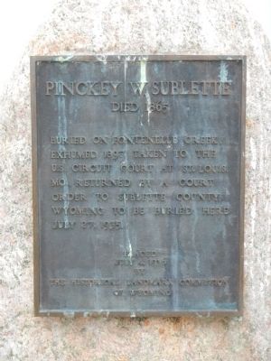 Pinckey W. Sublette Marker image. Click for full size.