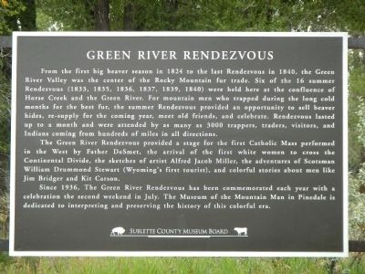 Green River Rendezvous Marker. Click for full size. Green River Rendezvous Marker image. Click for full size.