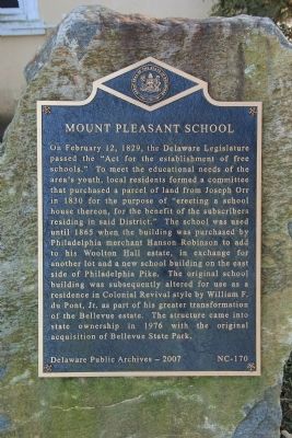 Mount Pleasant School Marker image. Click for full size.
