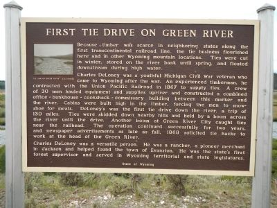 First Tie Drive on Green River Marker. Click for full size. First Tie Drive on Green River Marker image. Click for full size.