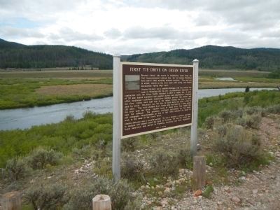 First Tie Drive on Green River Marker image. Click for full size.