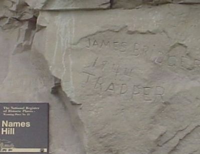 James Bridger inscription image. Click for full size.
