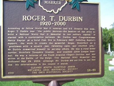 Roger T. Durbin Marker image. Click for full size.