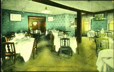 <i>Dining Room, Wright Tavern, Concord, Mass.</i> image. Click for full size.