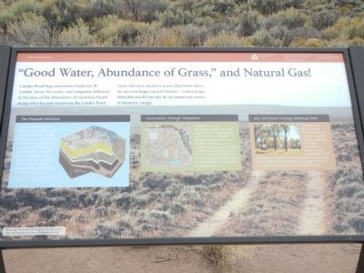 “Good Water, Abundance of Grass,” and Natural Gas! Marker image. Click for full size.