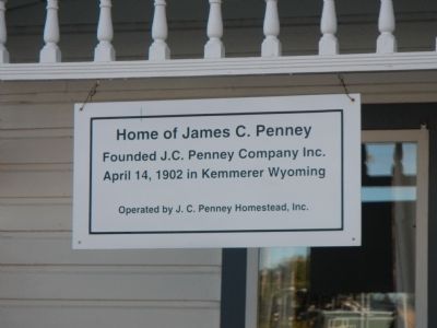 Home of James C. Penney Marker. Click for full size. Home of James C. Penney Marker image. Click for full size.