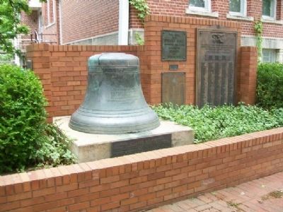 In Commemoration of the College of Emporia Markers and Bell. Click for full size. In Commemoration of the College of Emporia Markers and Bell image. Click for full size.