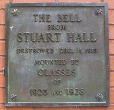 The Bell from Stuart Hall Marker. Click for full size. The Bell from Stuart Hall Marker image. Click for full size.