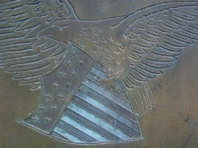 College of Emporia WWI Memorial Marker Eagle image. Click for full size.