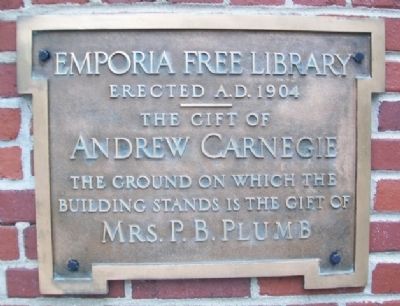 Emporia Free Library Marker image. Click for full size.