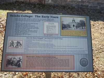 Salado College Park walking trail info signs image. Click for full size.